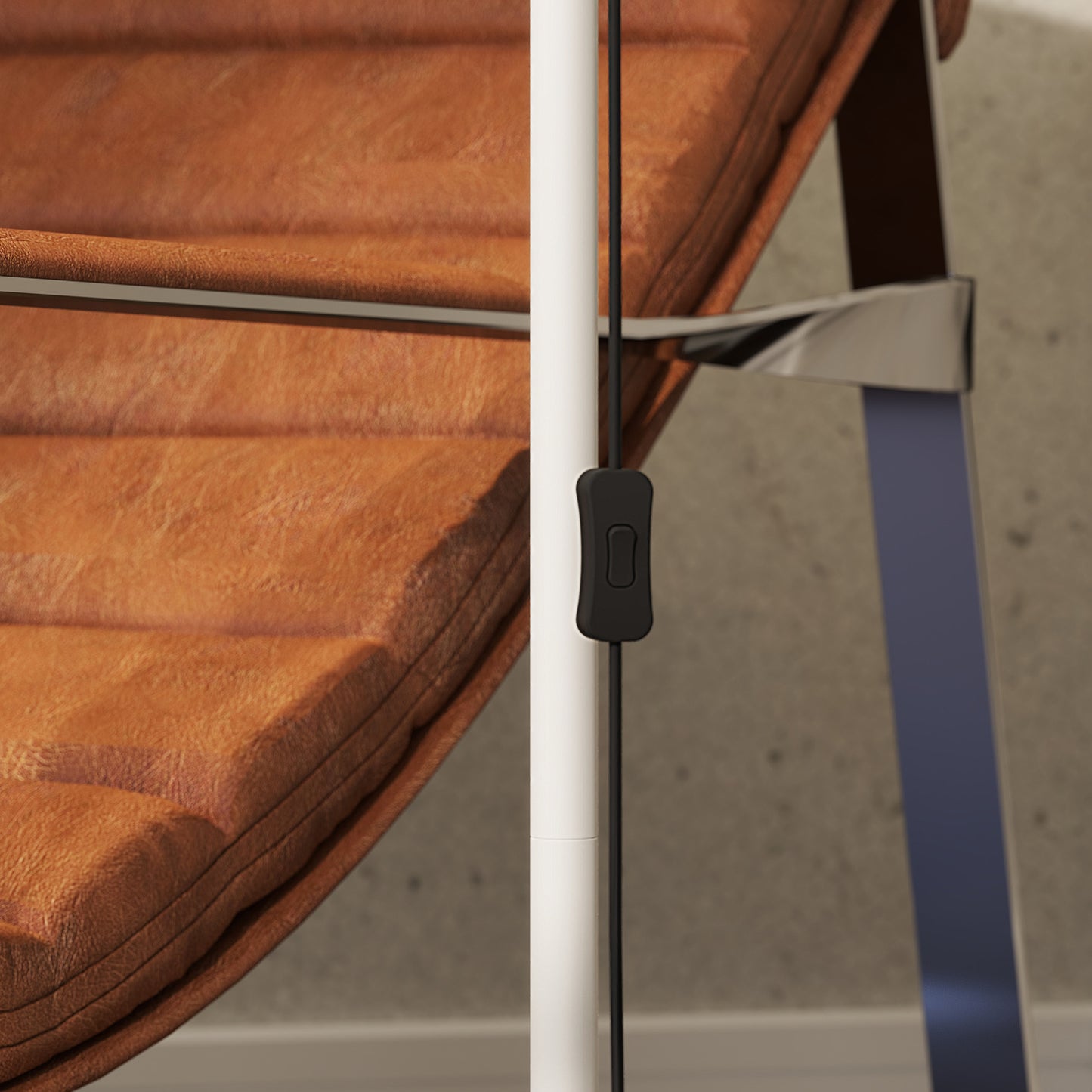 Spotlight Reading Standing Lamp with Adjustable Height, White