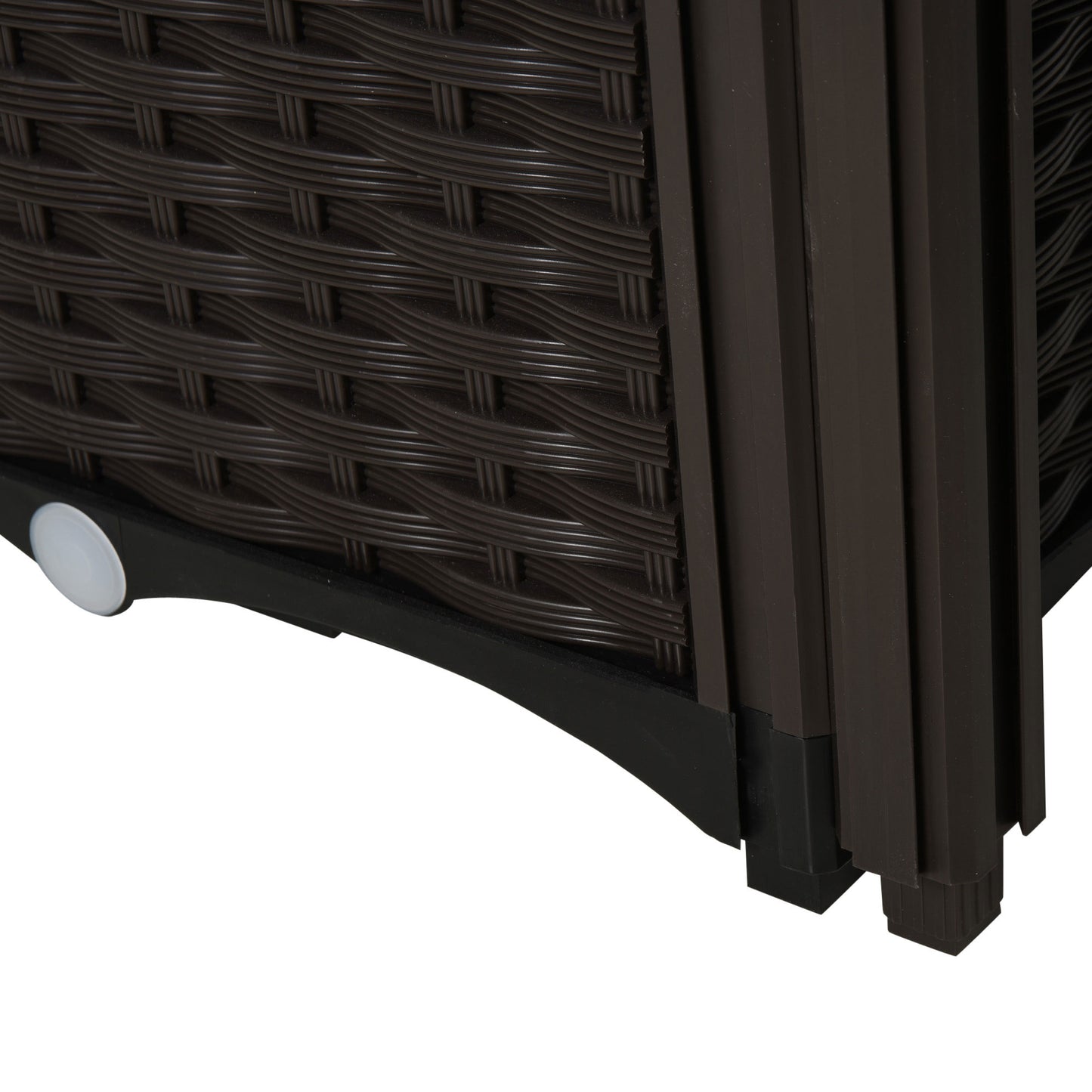 4-piece Elevated Flower Bed Vegetable Herb Planter Plastic, Brown