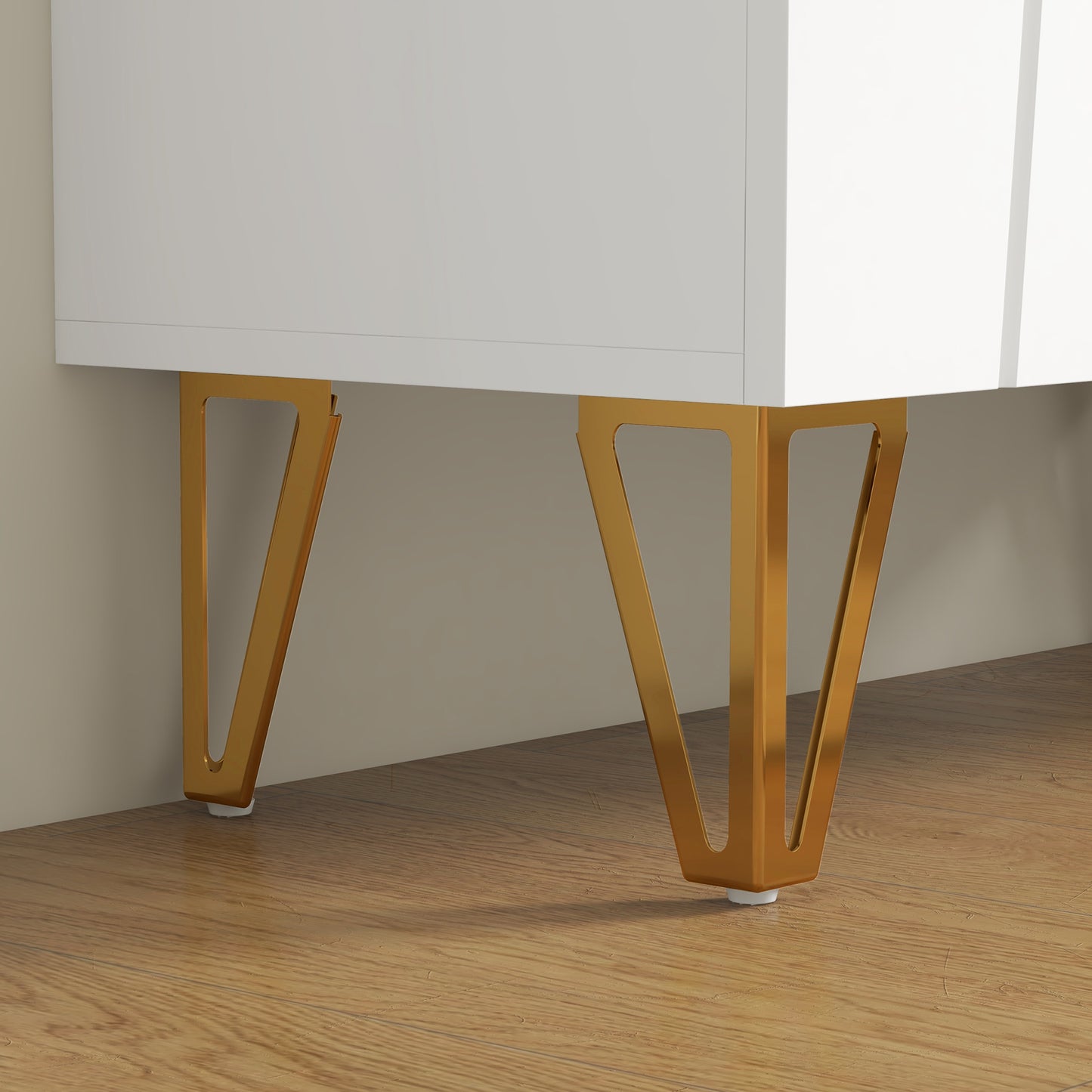Shoe Storage Cabinet with Soft-Close Hinges and Adjust Shelves, White