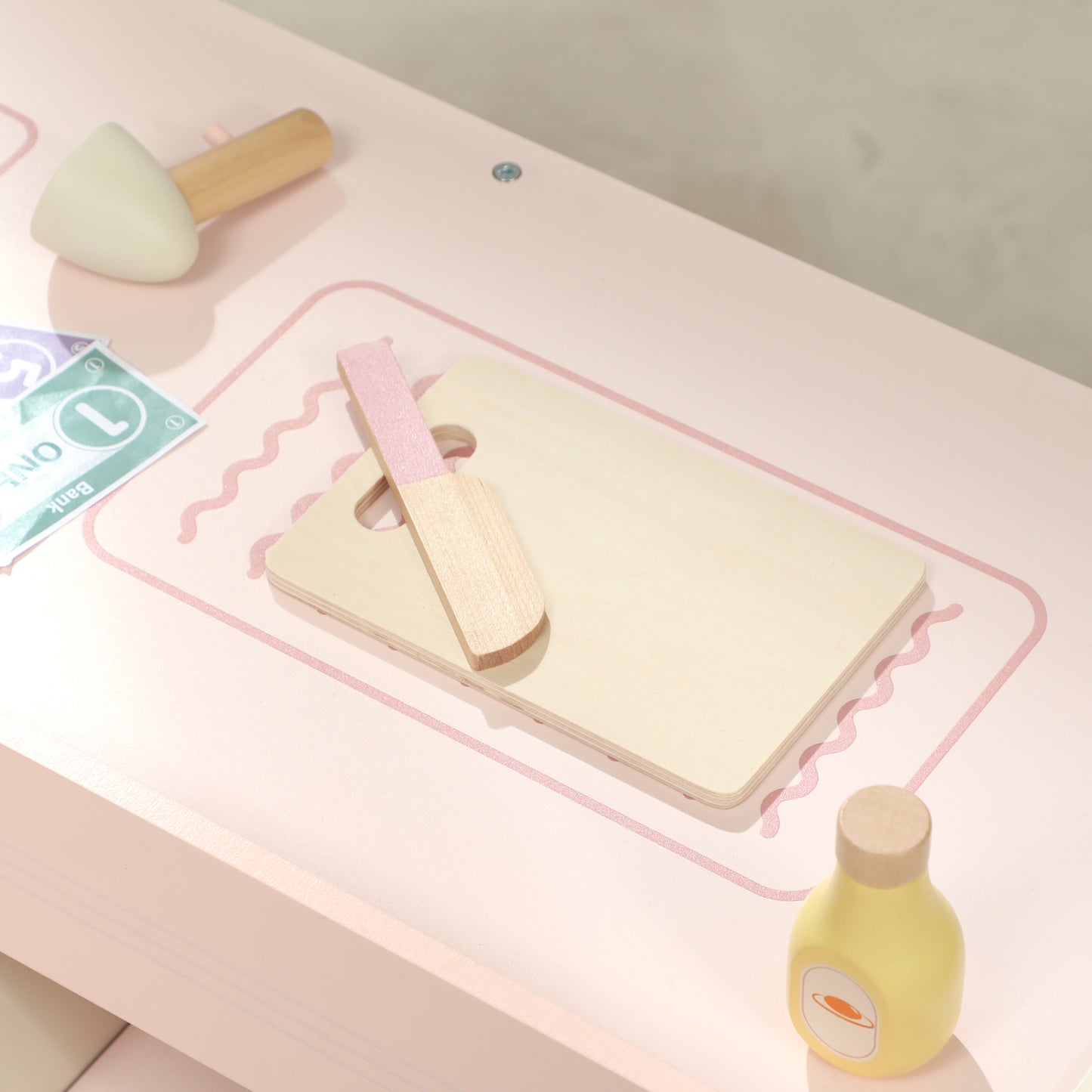 Kids Grocery Store, Pretend Play Shop with Cash Register, Pink