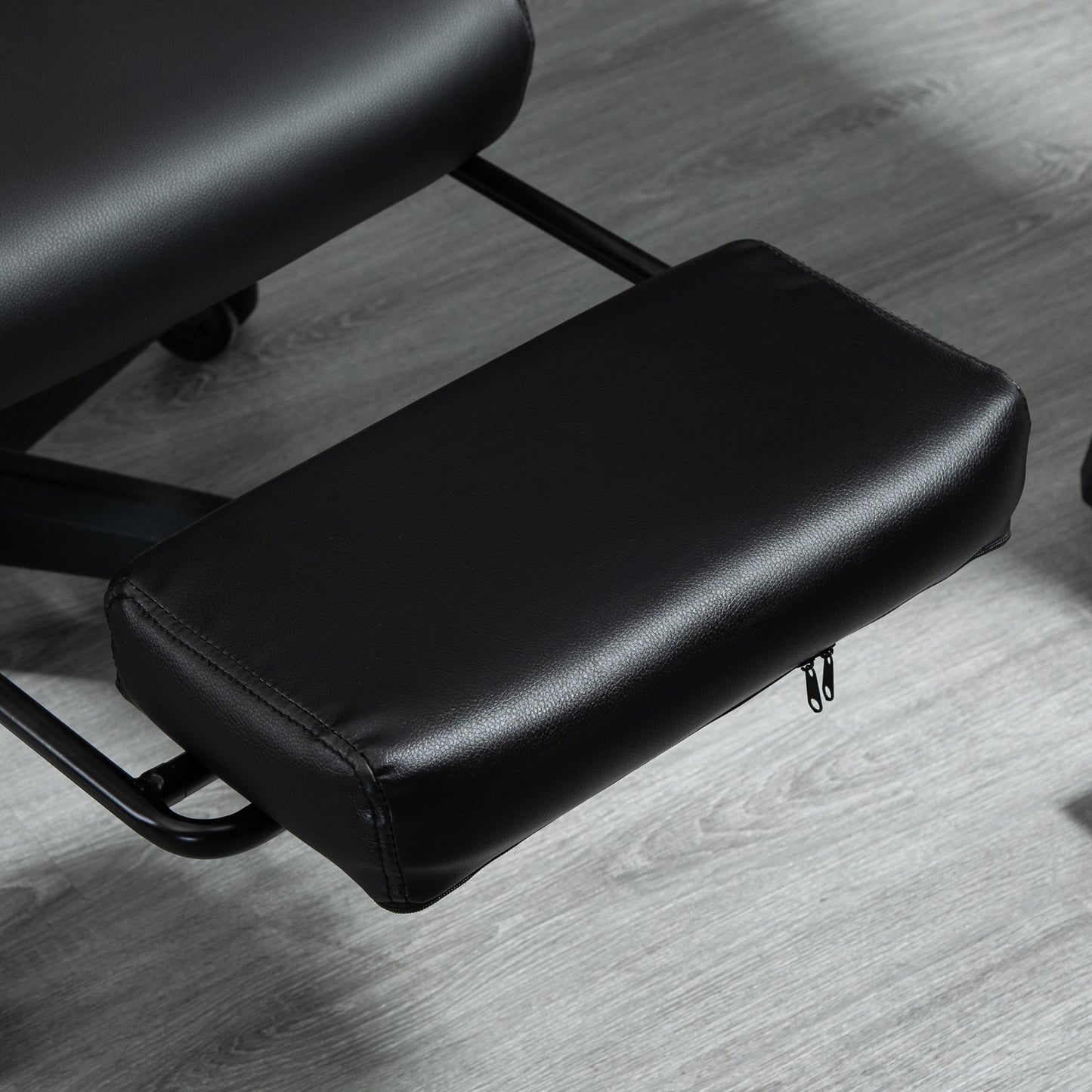 Racing Gaming Chair Faux Leather Gamer Recliner Home Office, Black