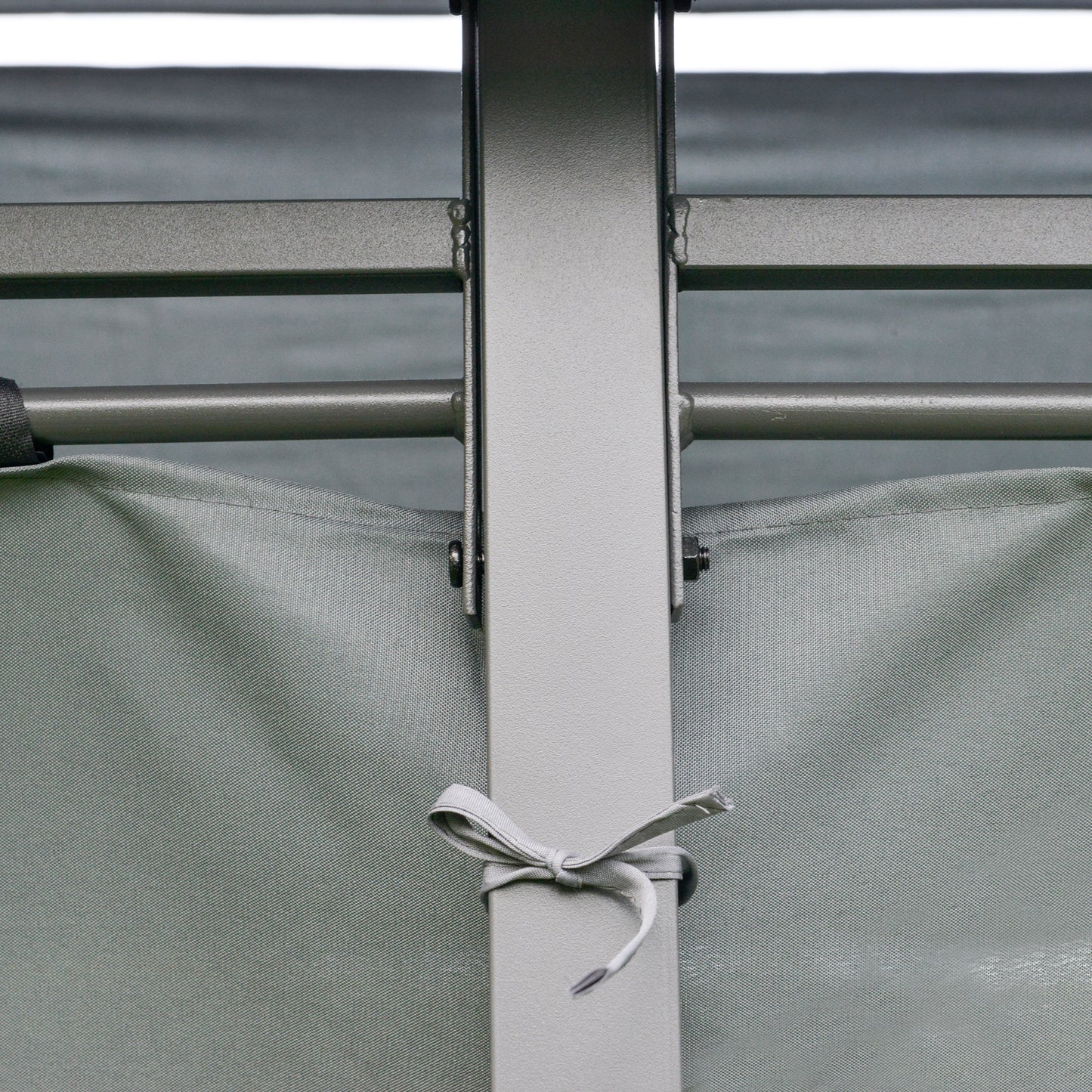 Outsunny 4m x 3(m) Steel Gazebo Canopy Party Tent Garden Pavillion Patio Shelter Pavilion with Curtains Sidewalls Grey