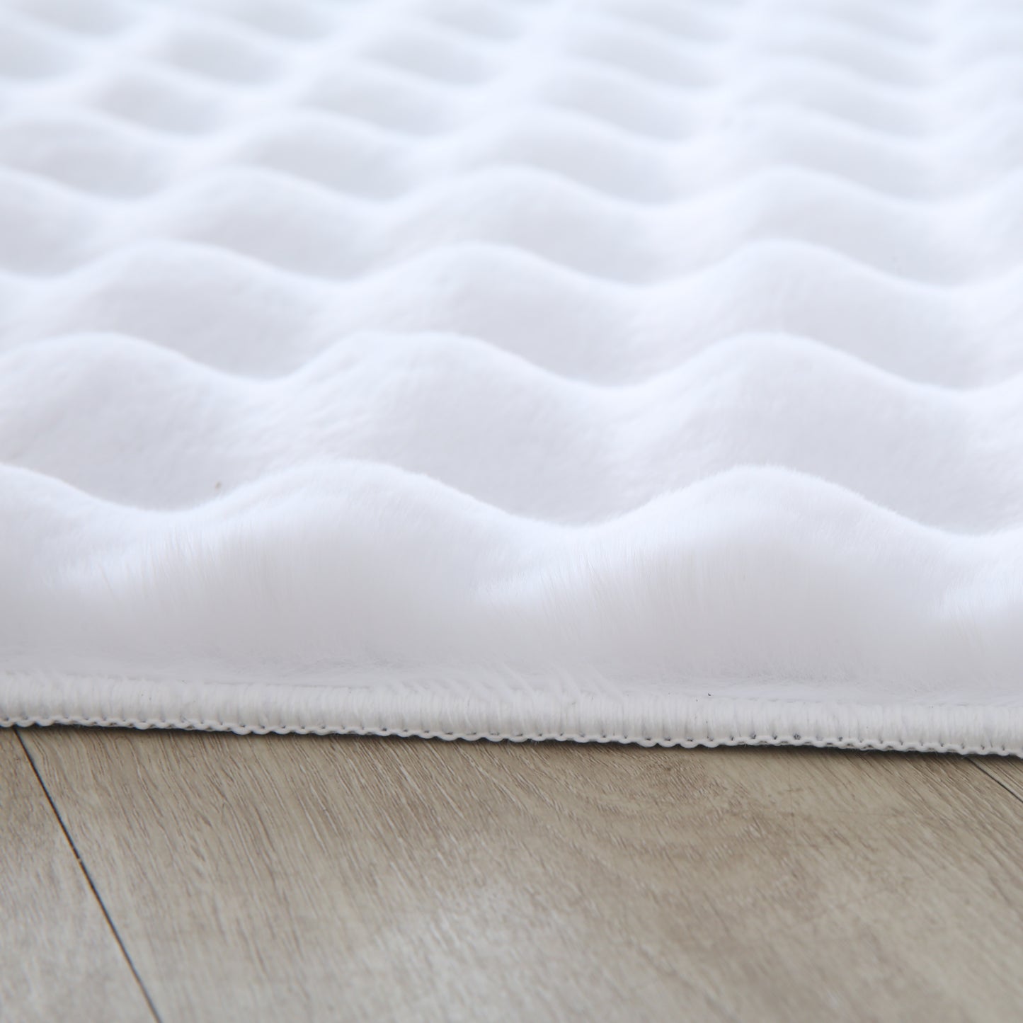 Orbie Plain Washable Living Room Area Rug with Ridge & Furrow Machine Carved Pattern - 5 Colours Available