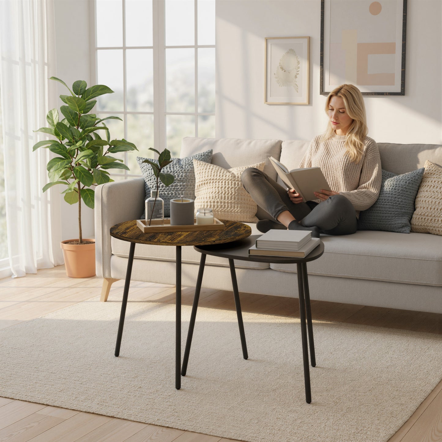 Upholstered PU Leather Armchair for Living Room, Grey