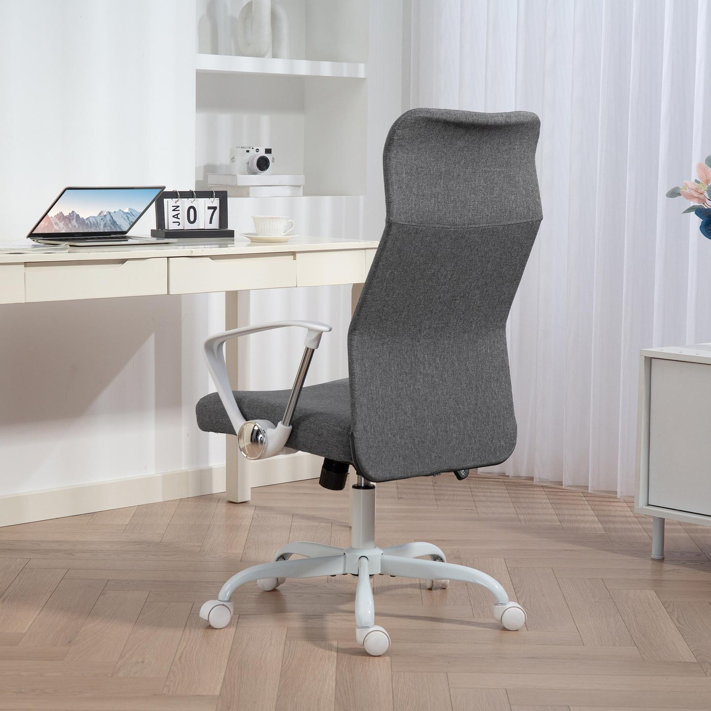 High Back Office Chair, Computer Desk Chair for Home, Grey