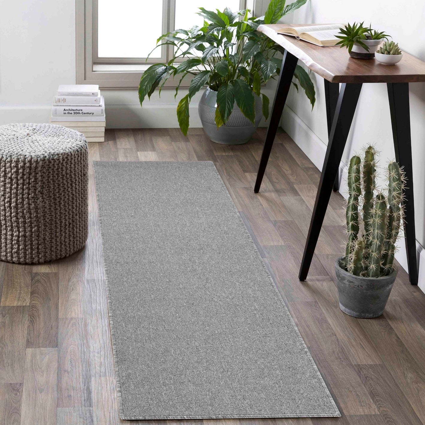Simple Plain Low Pile Modern Tufted Area Rugs for Living Room with Felt Backing - 5 Colours Available