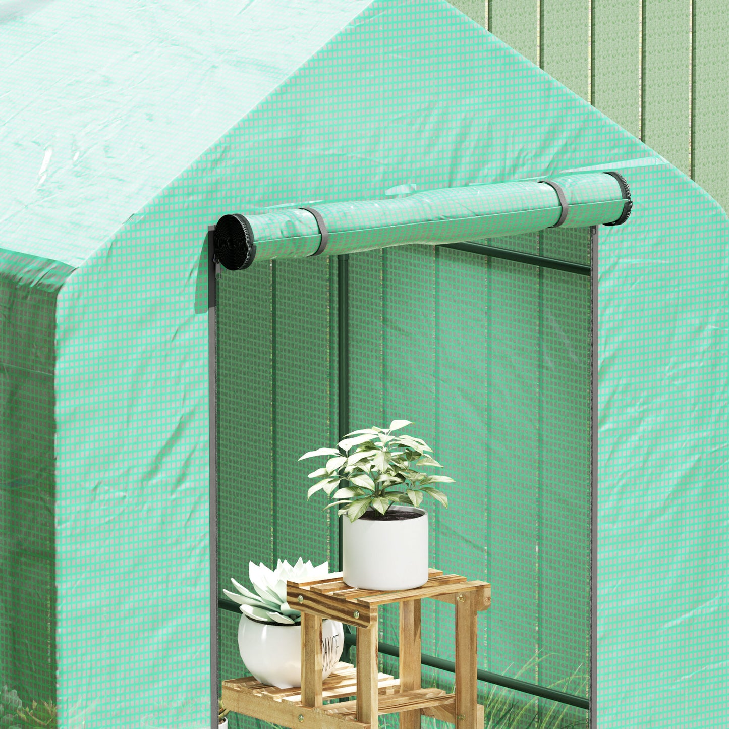 Walk in Greenhouse w/Shelves Steeple Grow House 120 x 186 x 190 cm