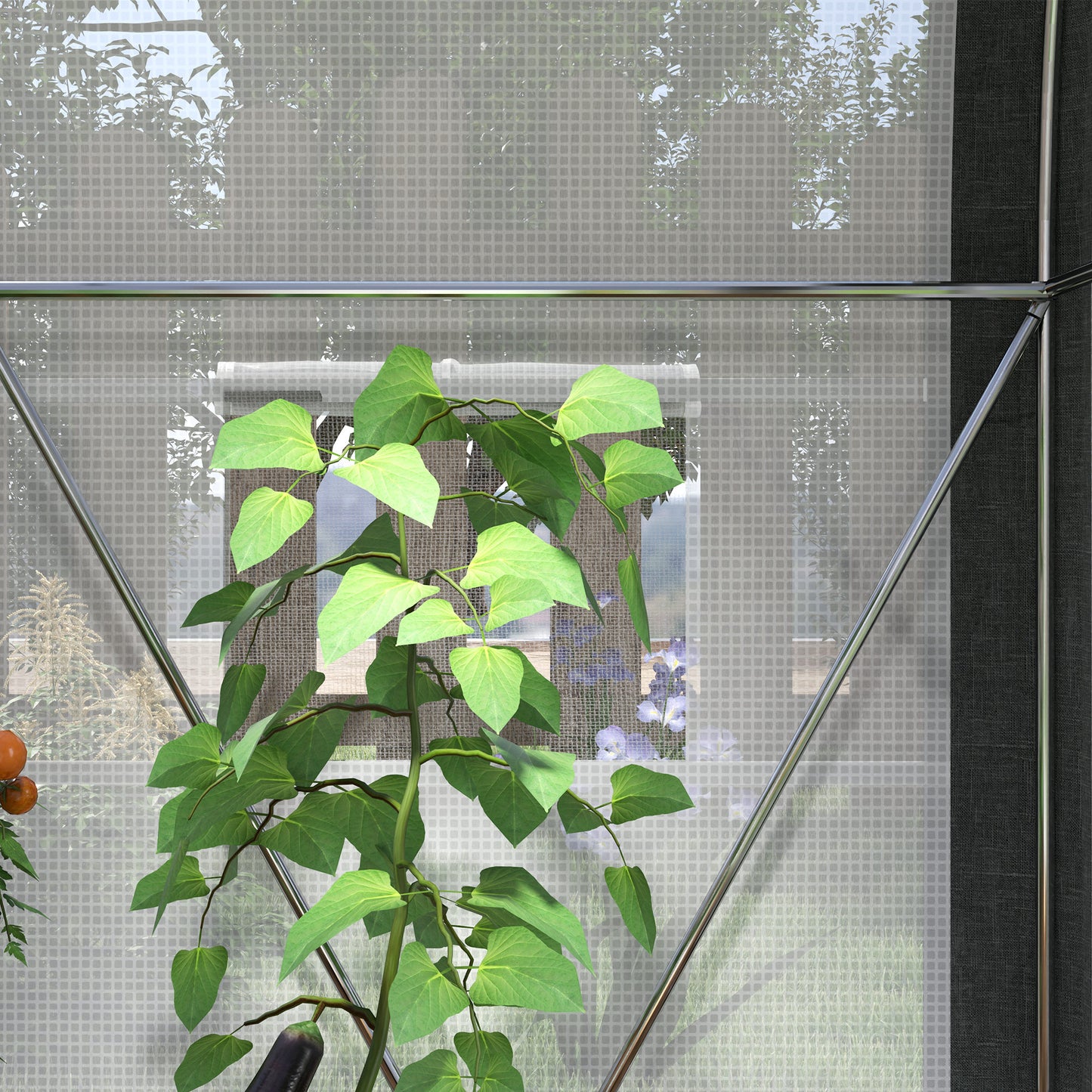 Walk-in Tunnel Greenhouse, Upgraded Structure, Mesh Door & Windows