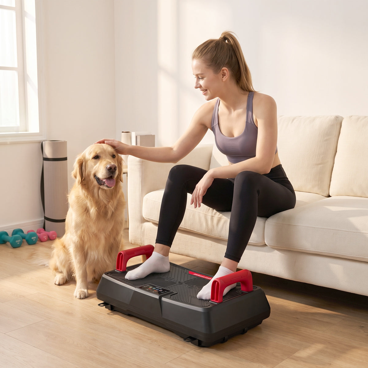 Vibration Plate Exercise Machine with 99 Speed Levels, 3 Programs