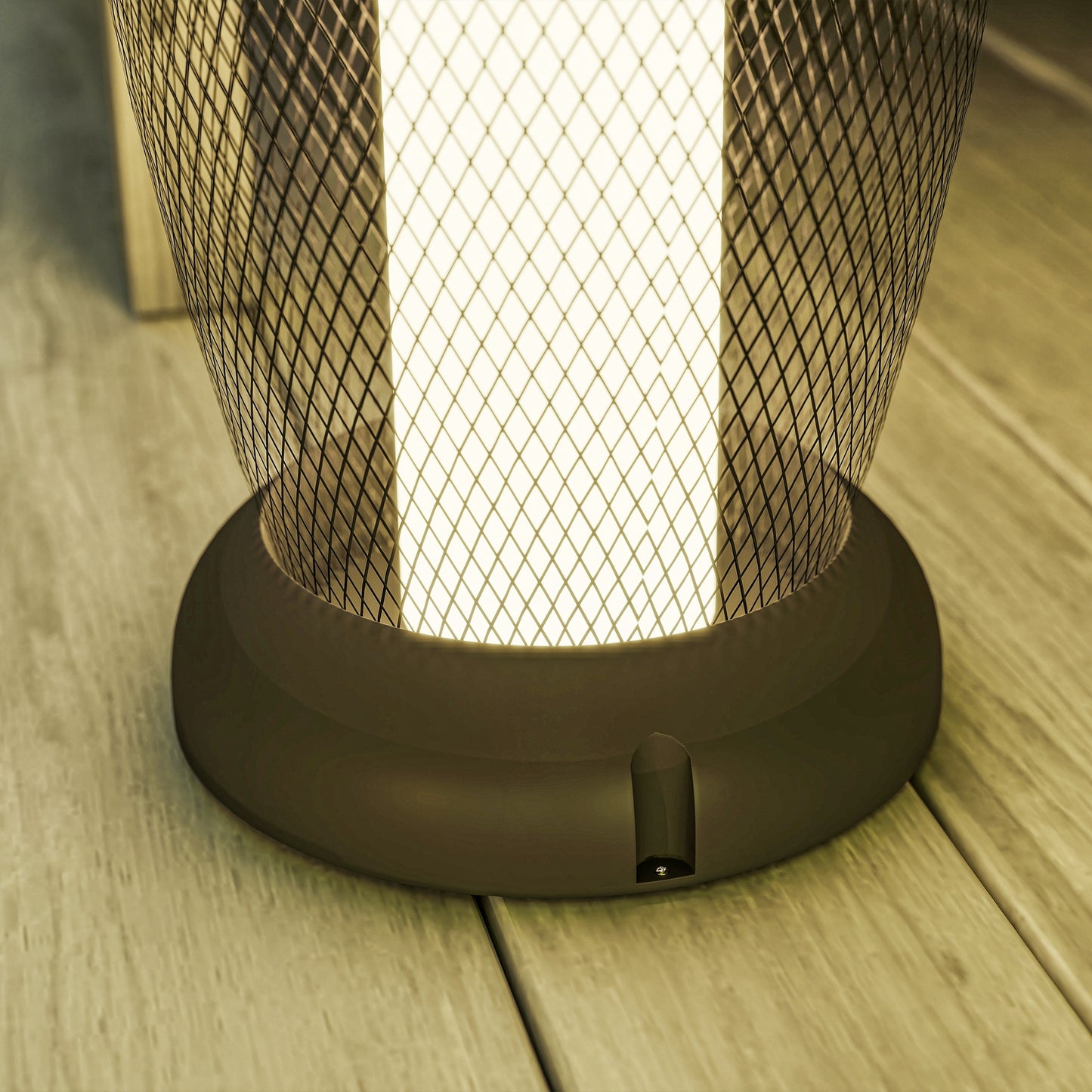 71.5 cm Garden Solar Lamp, Metal Floor Lamp with Auto On/Off LED