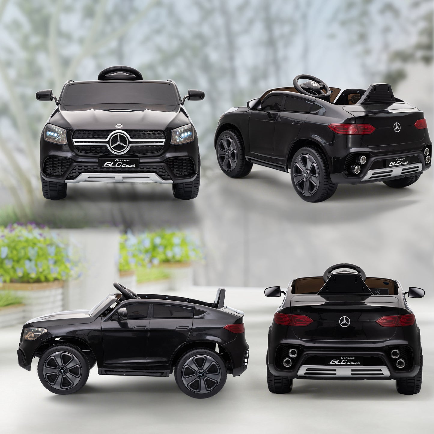 Mercedes-Benz GLC Licensed Kids Ride on Car with Remote, Black