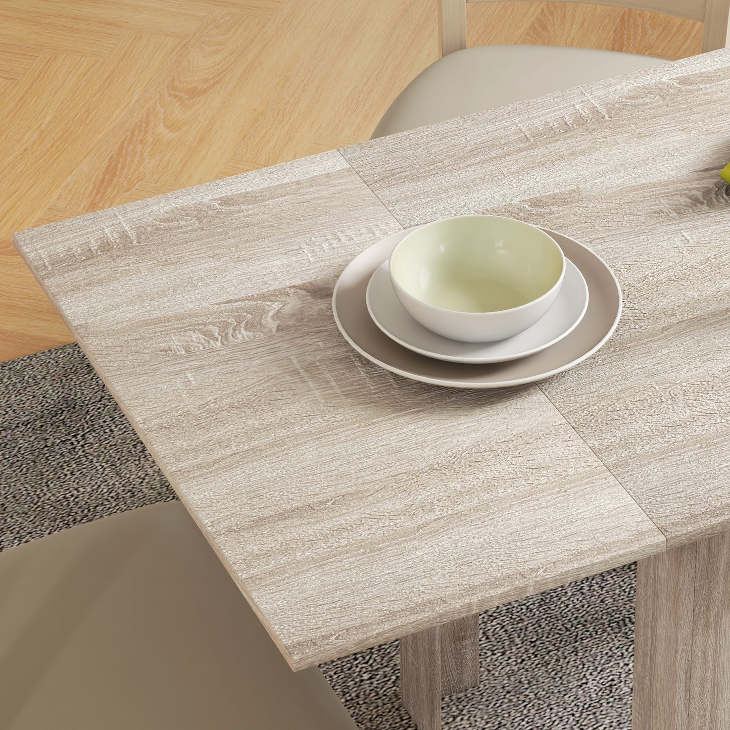 Folding Dining Table Extendable Kitchen Table Drop Leaf Table for 2-4