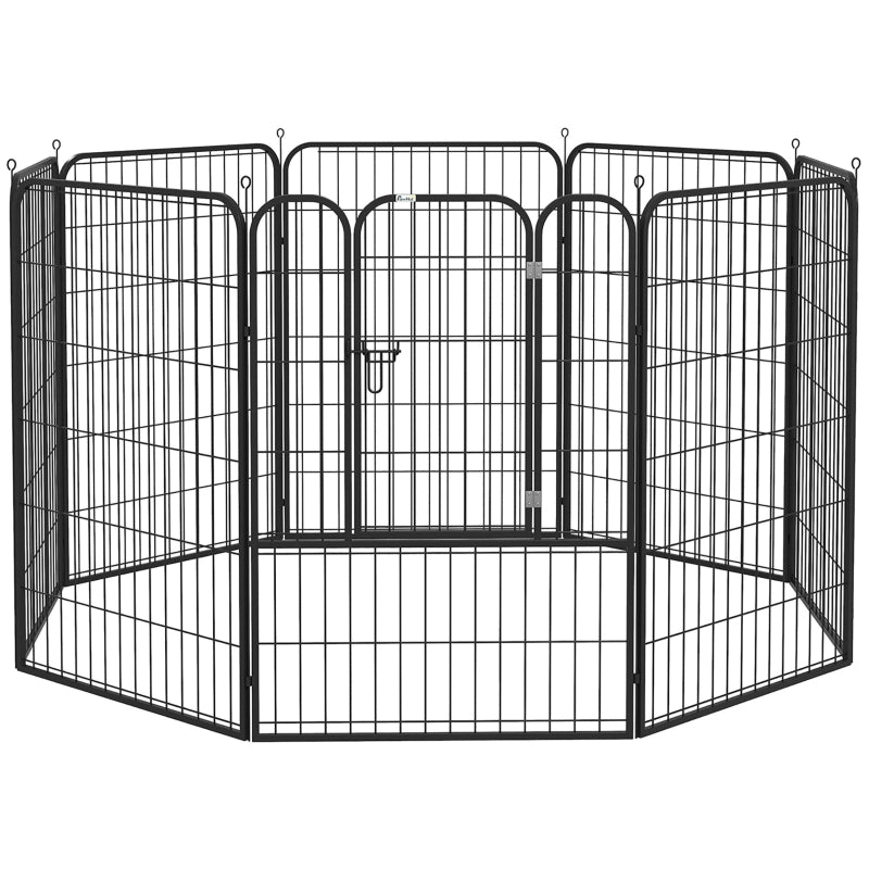 Heavy Duty Puppy Play Pen, 8 Panels Pet Exercise Pen for Indoors, Outdoors, Pet Playpen for Large, Medium Dogs, 100Hcm