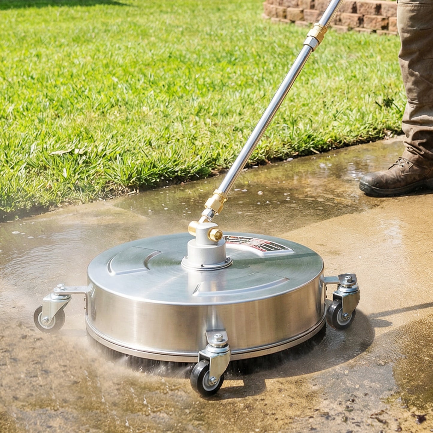 13" Pressure Washer Surface Cleaner with 4 Wheels