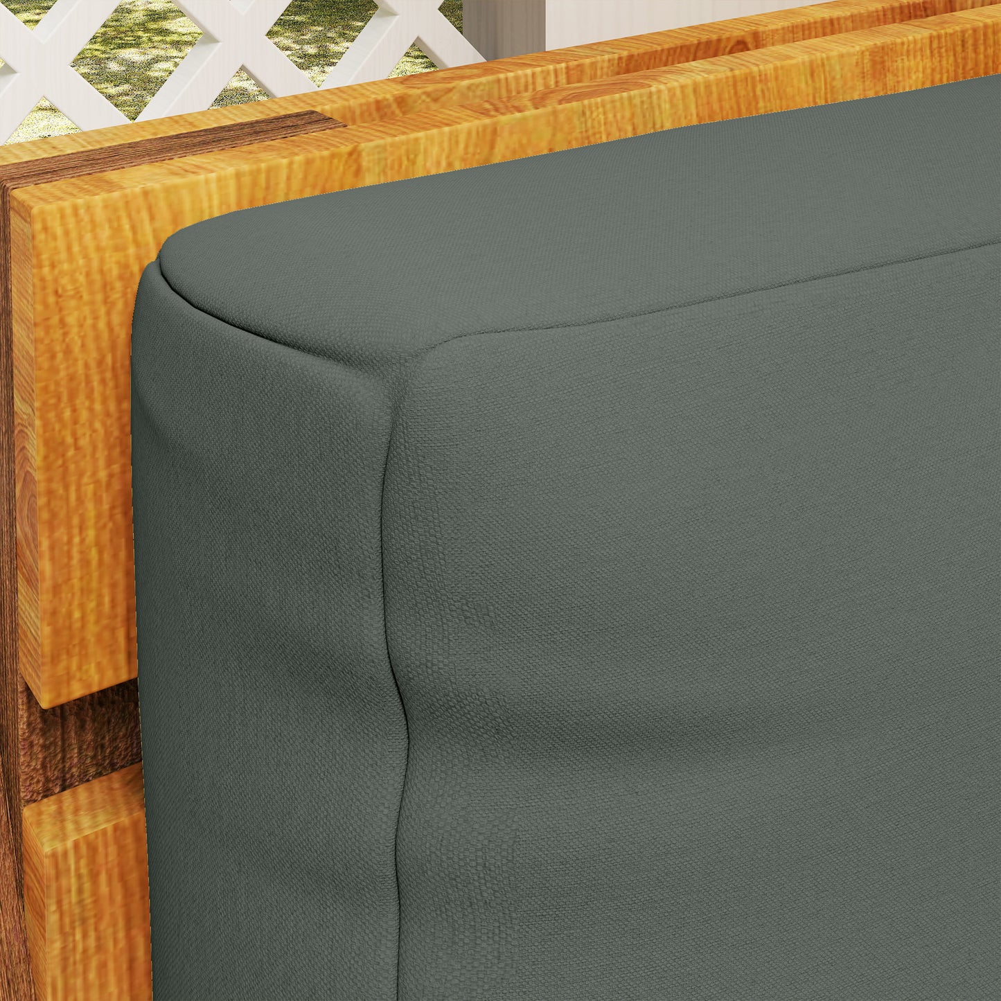 2 Seat Pallet Cushions 20cm Thick Outdoor Seat Pads, Charcoal Grey