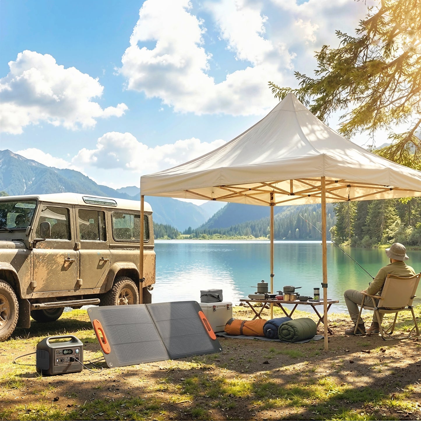 100W Portable Solar Panel Solar Charger with USB-A & USB-C Output