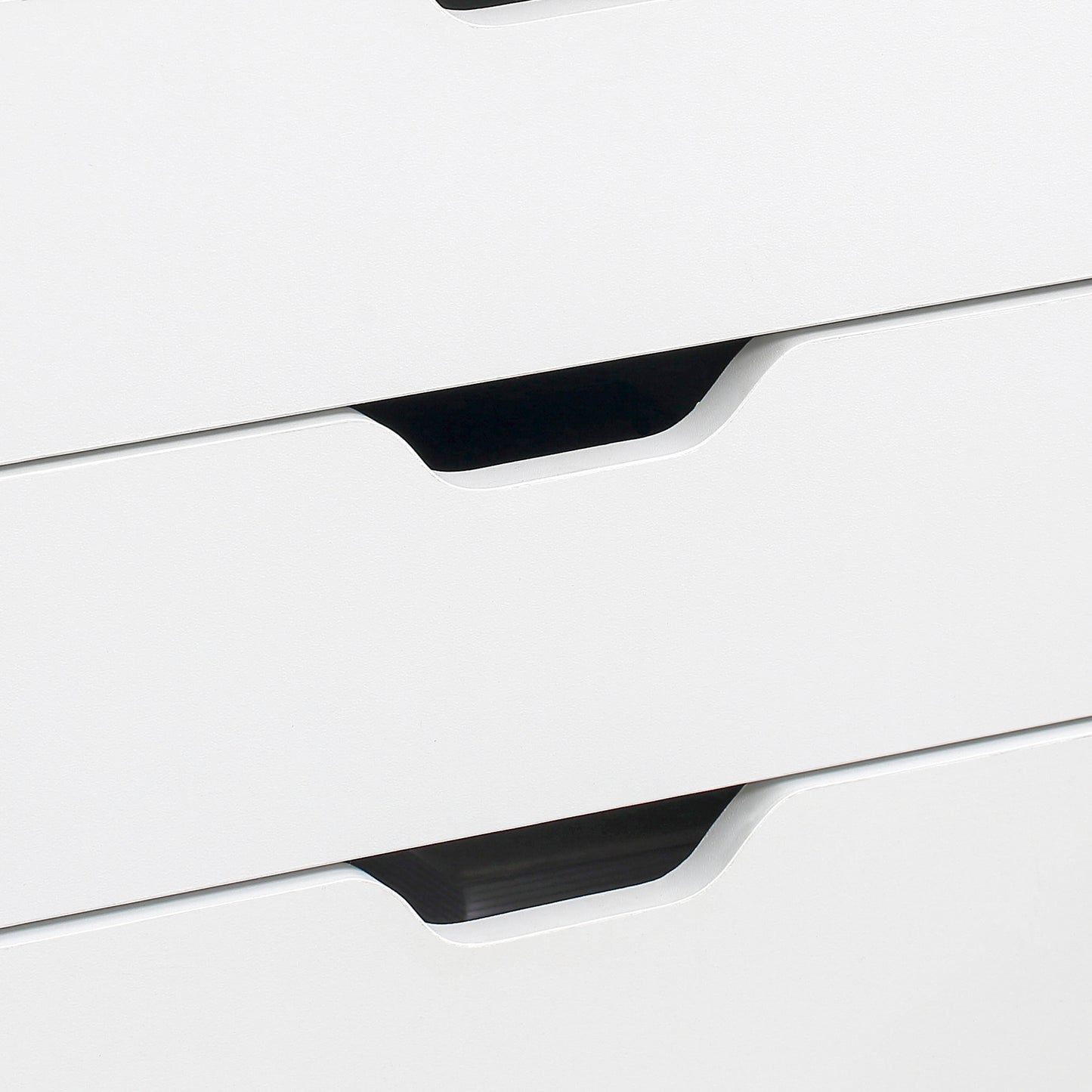 Mobile Filing Cabinet, 7-drawer File Cabinet with Wheels, White