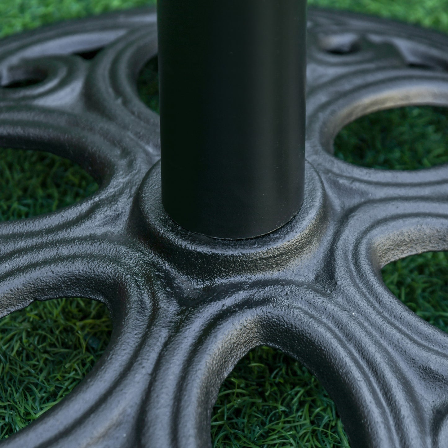 Round Patio Umbrella Base Stand, Umbrella Holder, Black