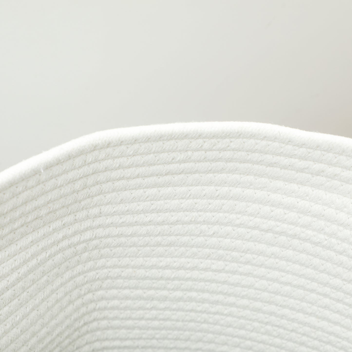 36L Cotton Rope Laundry Basket with Handles for Pillows Clothes Cream