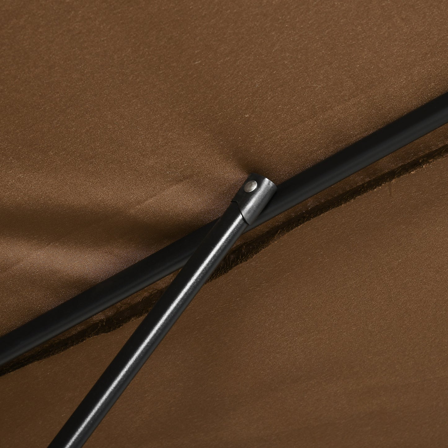 3x2m Patio Parasol Canopy Tilt Crank 6 Ribs Sun Shade Garden Brown