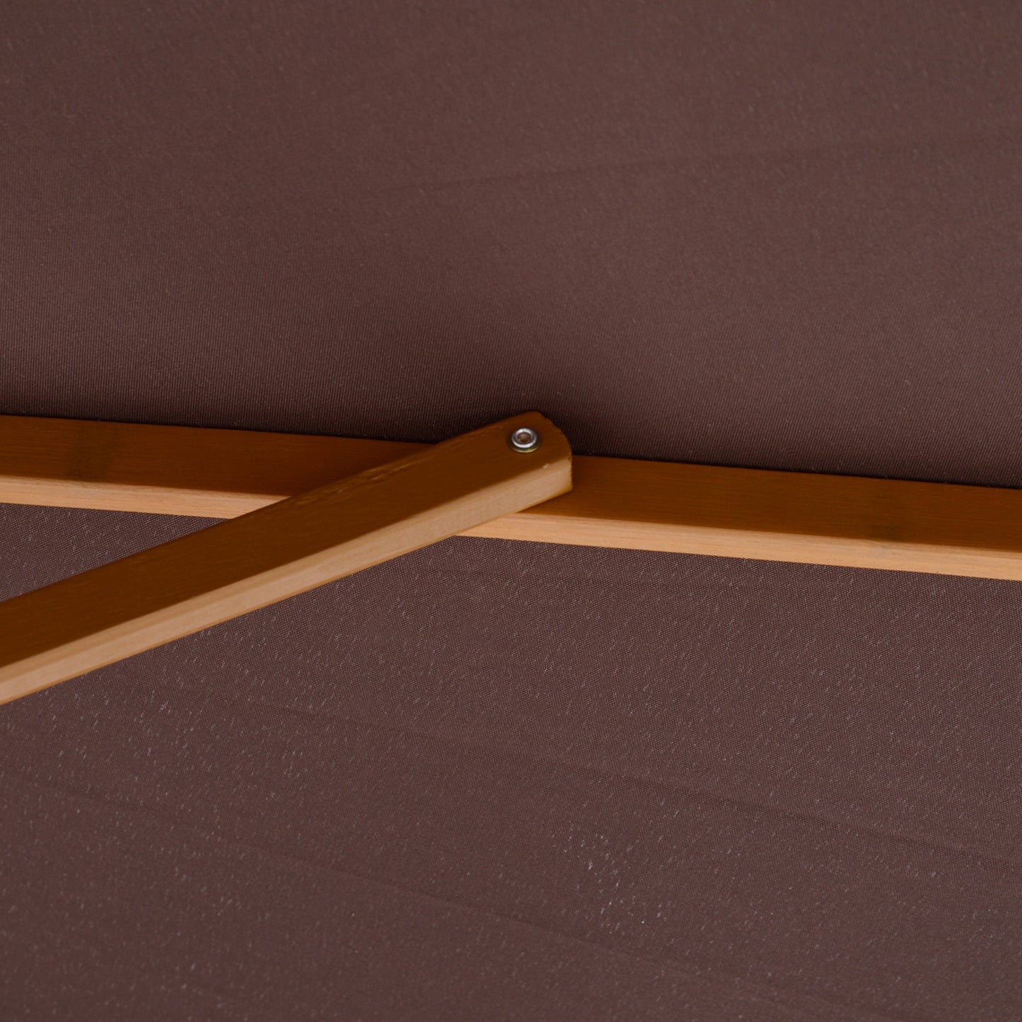 3(m) Wooden Garden Parasol Sun Shade Outdoor Umbrella Canopy Coffee