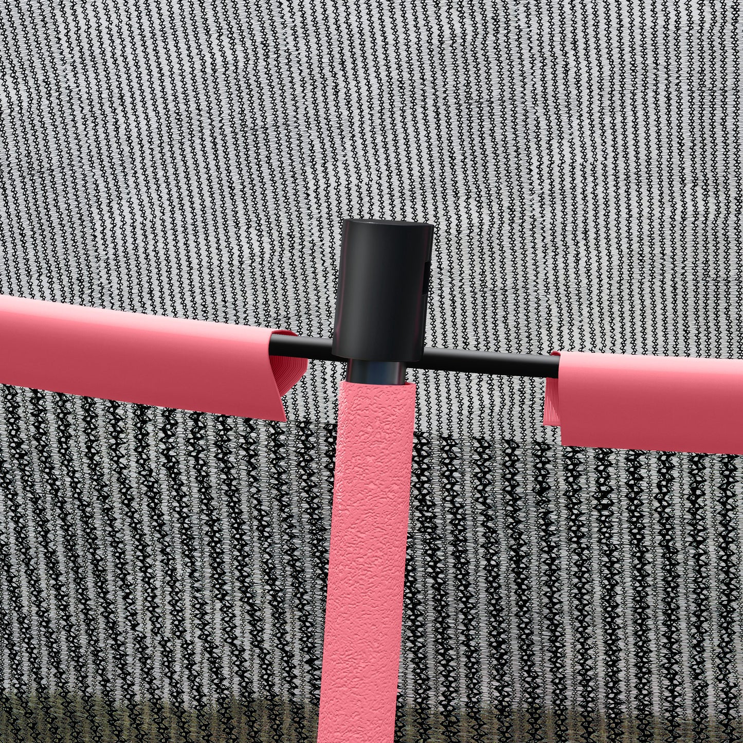 10ft Trampoline with Enclosure Net and Spring Cover, Pink