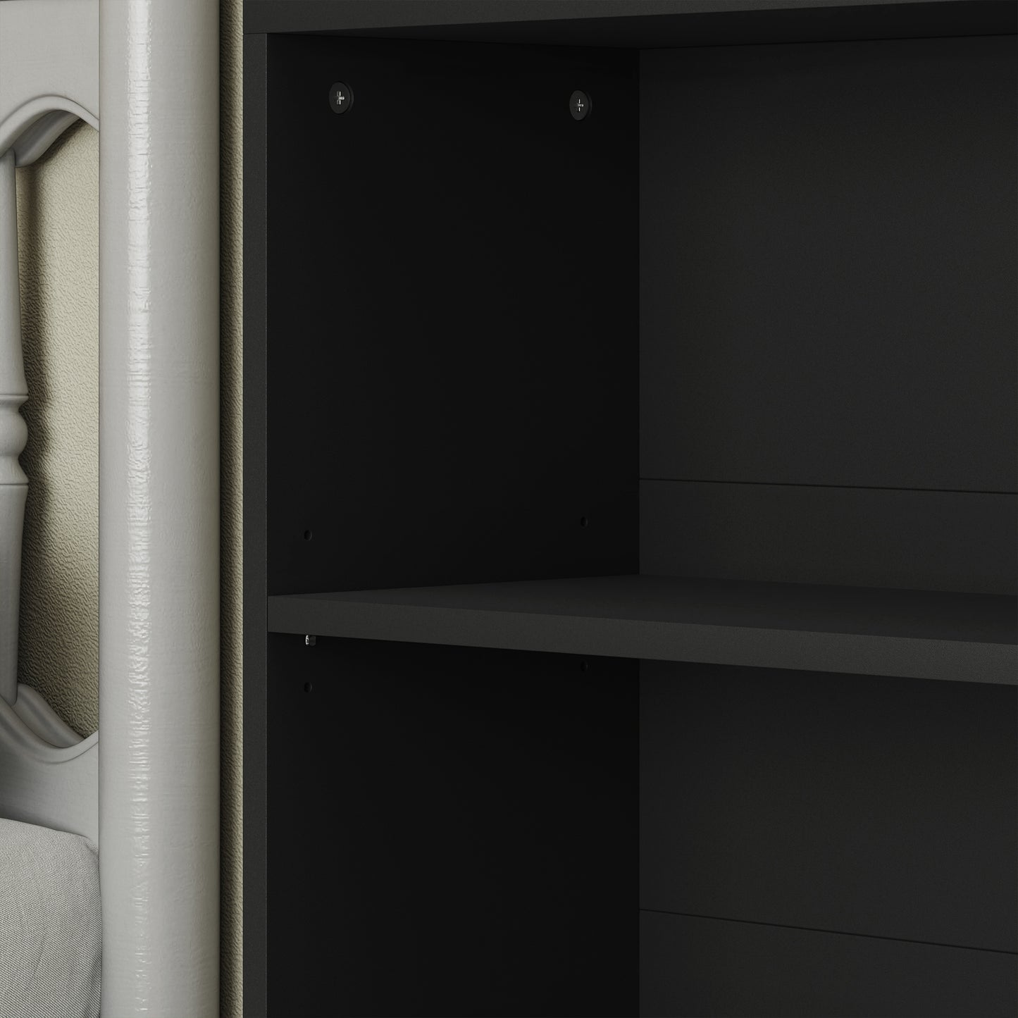 6 Tier Bookshelf, Freestanding Bookcase with Adjustable Shelves, Black