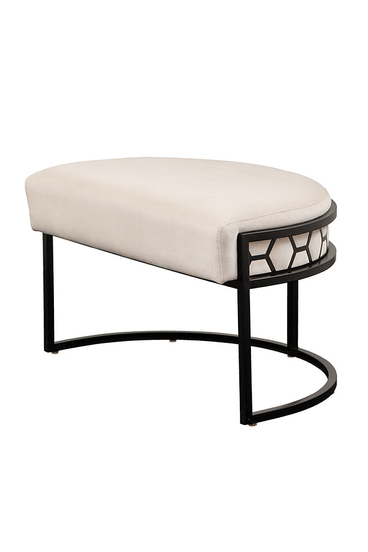Alveare Footstool Black - Chalk
