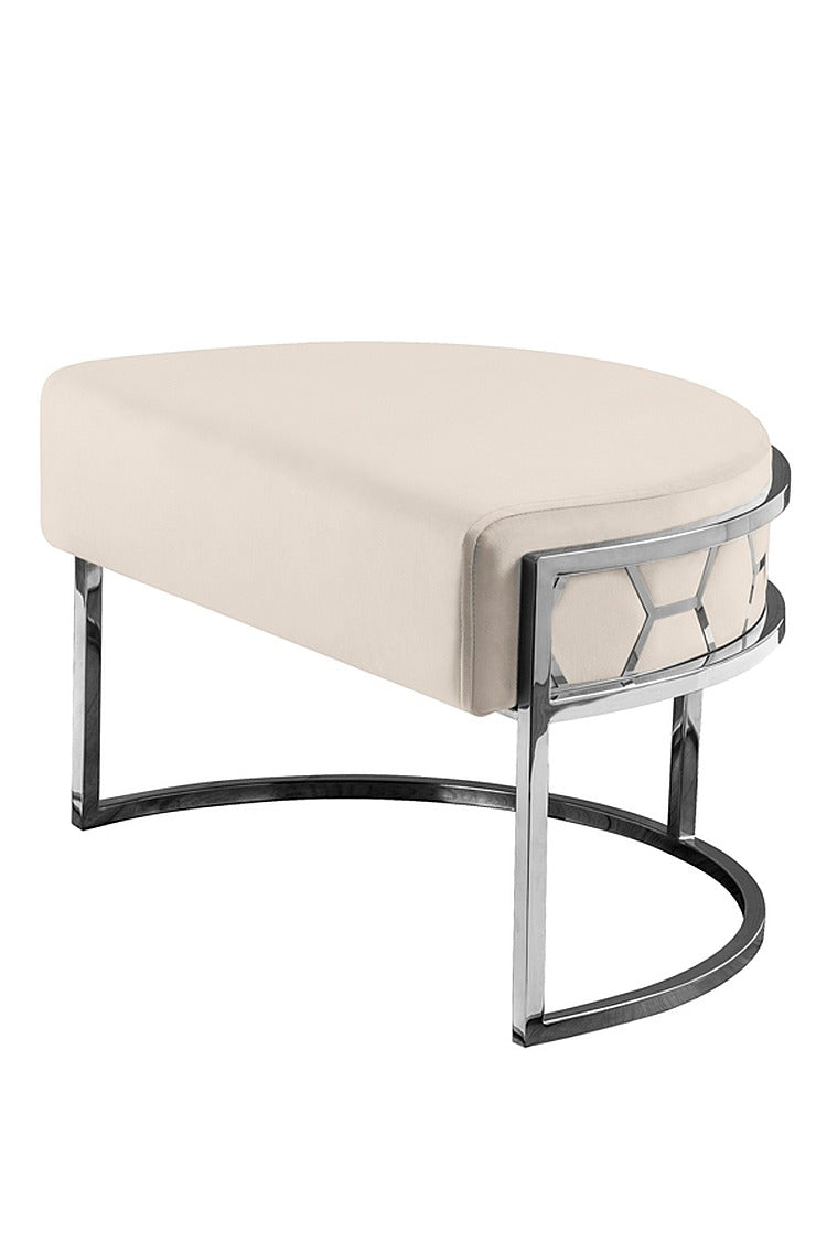 Alveare Footstool Silver - Chalk