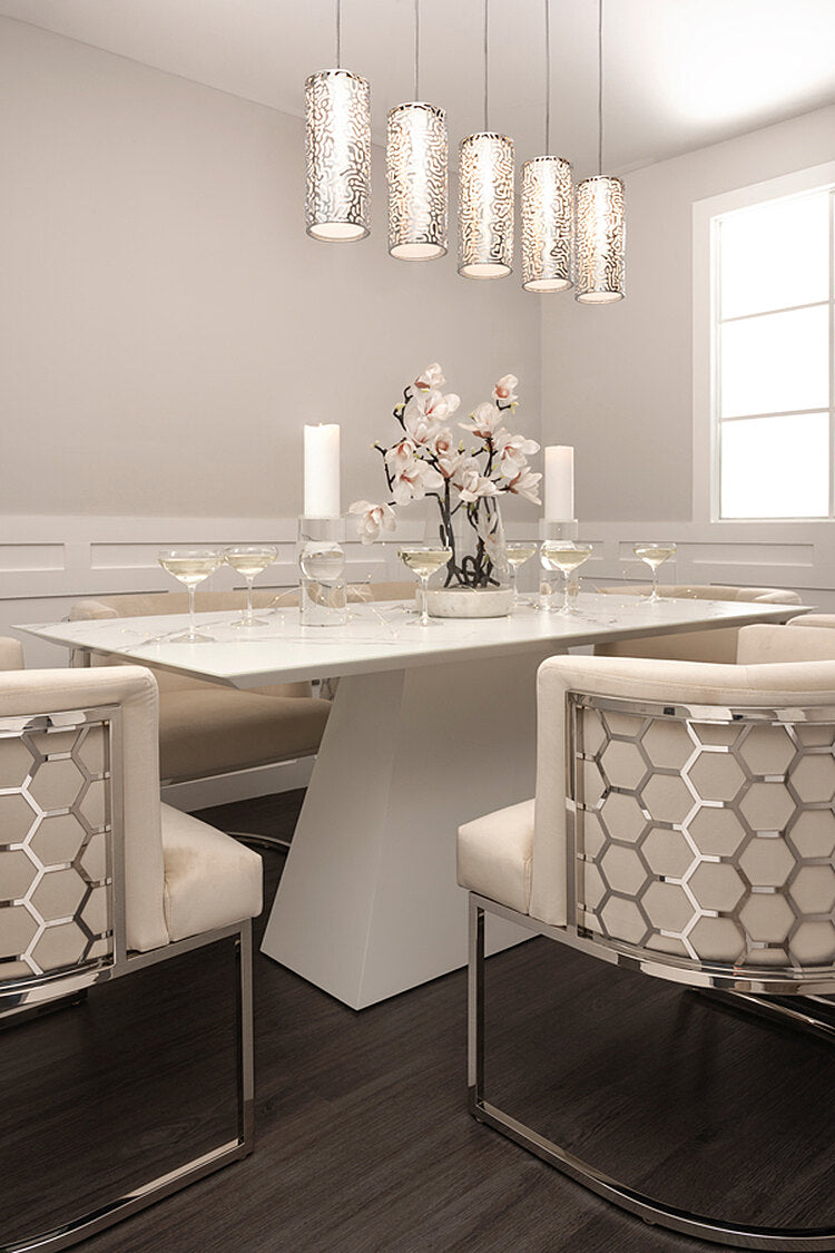 Moray Five Light Pendant Chrome