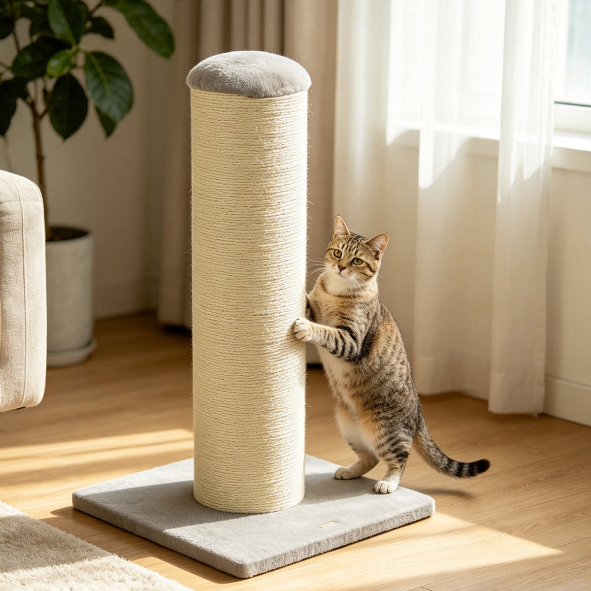 Cat Scratching Post, 76cm Tall Scratch Post for Indoor Cats