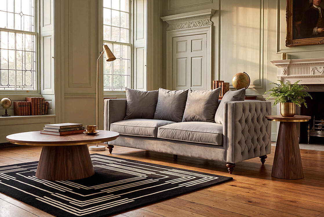 Ascot Three Seat Sofa – Dove Grey