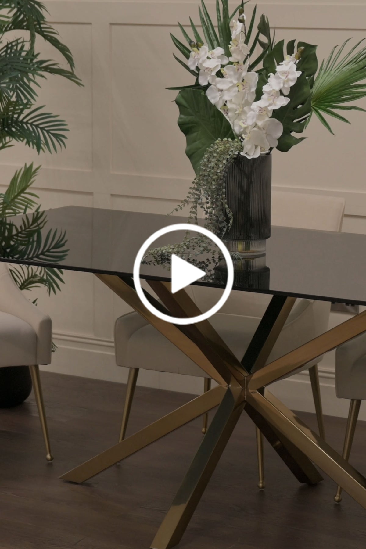 Aster Brass Dining Table