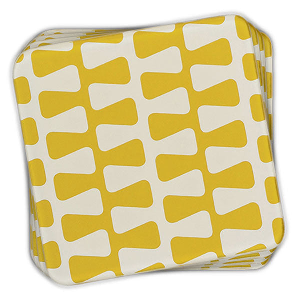 Set of 6 Glass Coasters Kelp