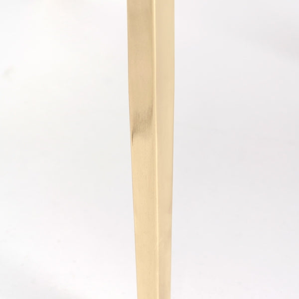 Stiletto White and Brass Stool