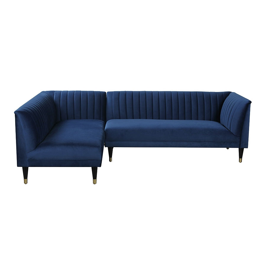 Baxter Left Hand Corner Sofa – Navy Blue