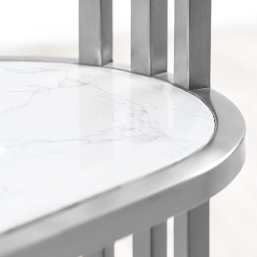 Aria Side Table Silver