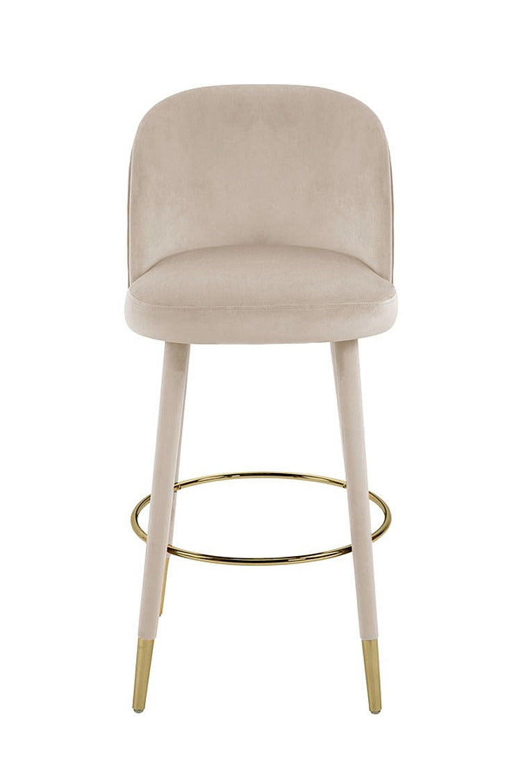 Bellucci Counter stool - Chalk - Brass Caps