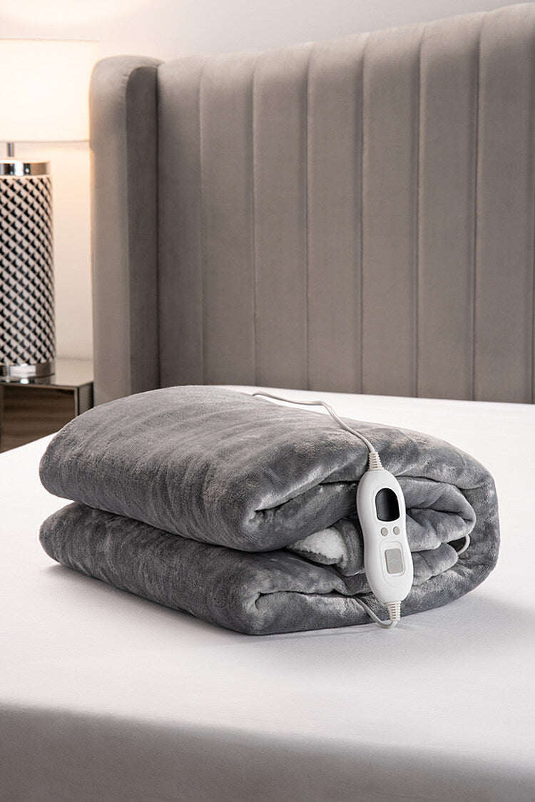 Grey Heated Blanket gft