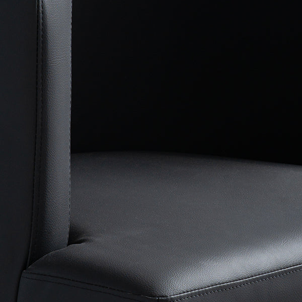 Alveare Dining Chair Brass – Black Faux Leather