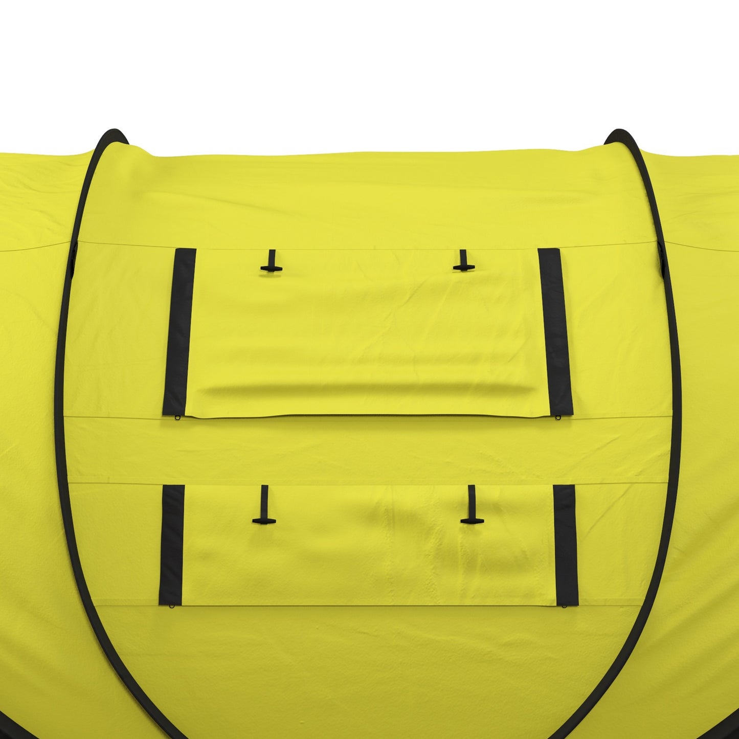 4-5 Person Pop-up Camping Tent Waterproof Family Tent w/ 2 Mesh Windows & PVC Windows Portable Carry Bag for Outdoor Trip, Yellow