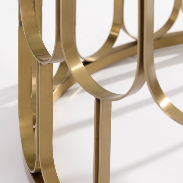 Pino 6-8 Seat Brass Dining Table