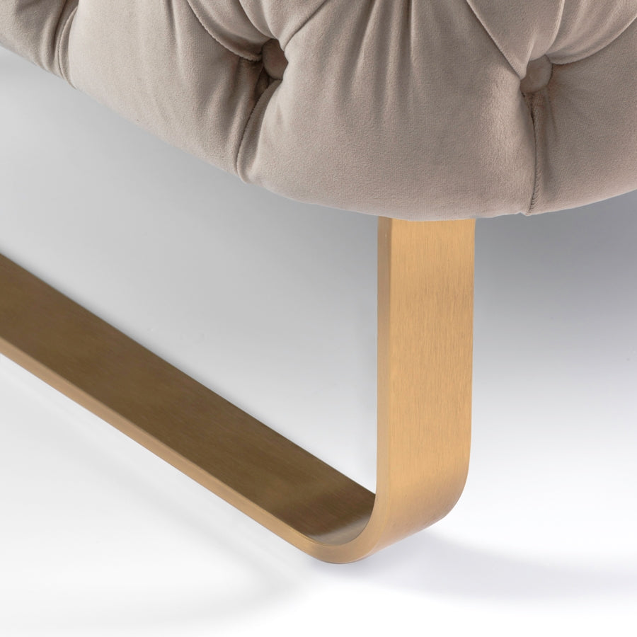 Grosvenor Armchair - Taupe - Brushed Brass