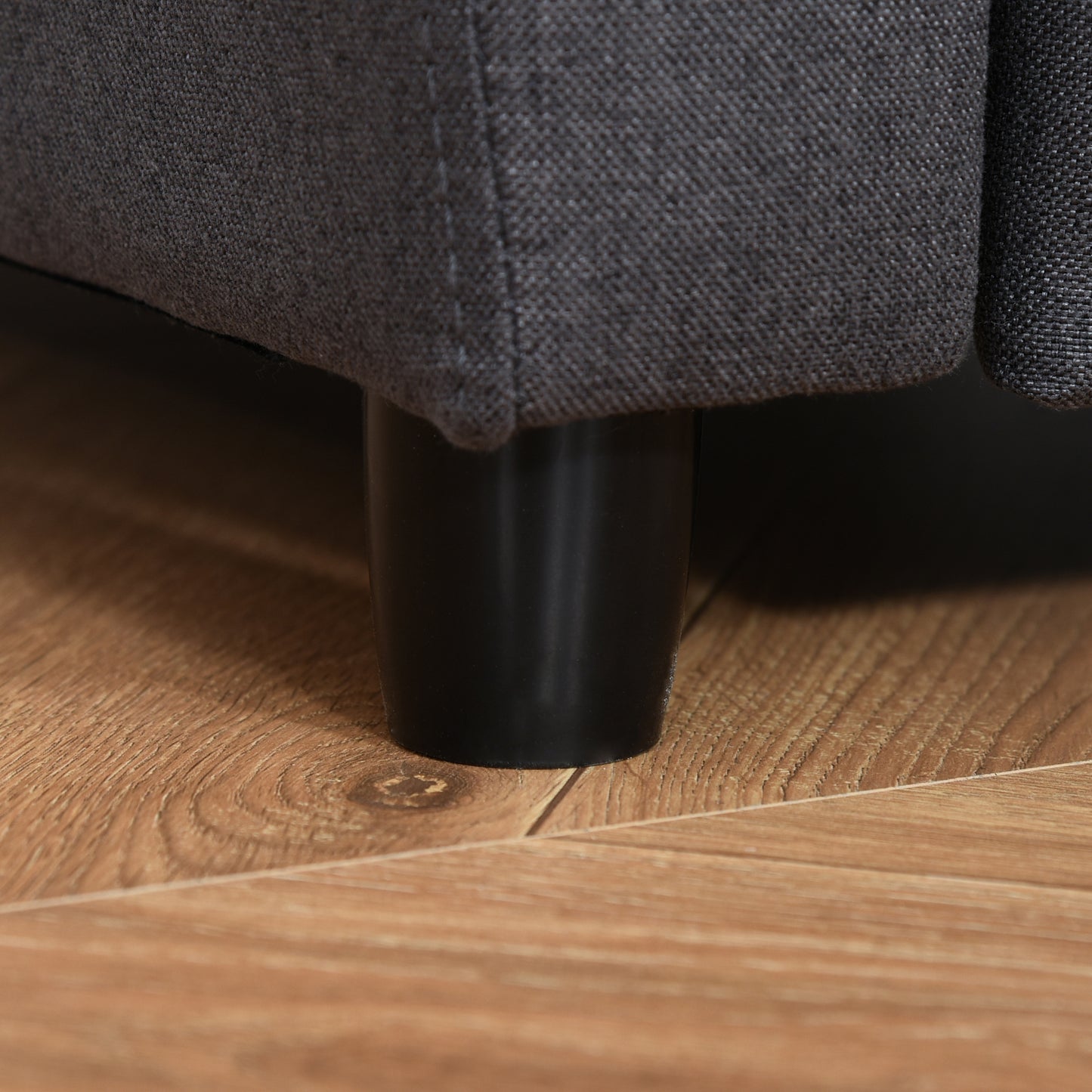 Kids Sofa with Footrest Linen Recliner Armchair Playroom Bedroom Grey