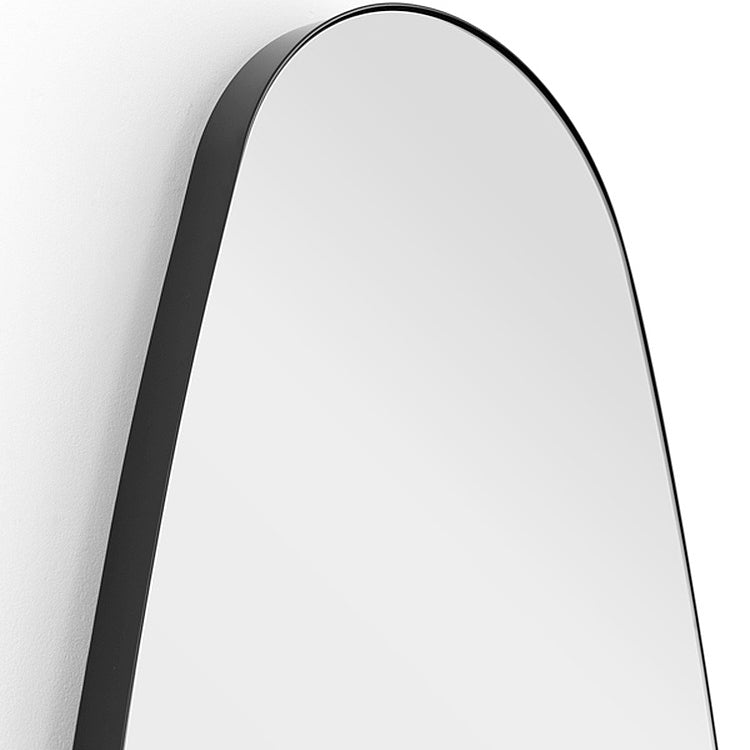 Adria Pebble Shape Dress Mirror - Matt Black