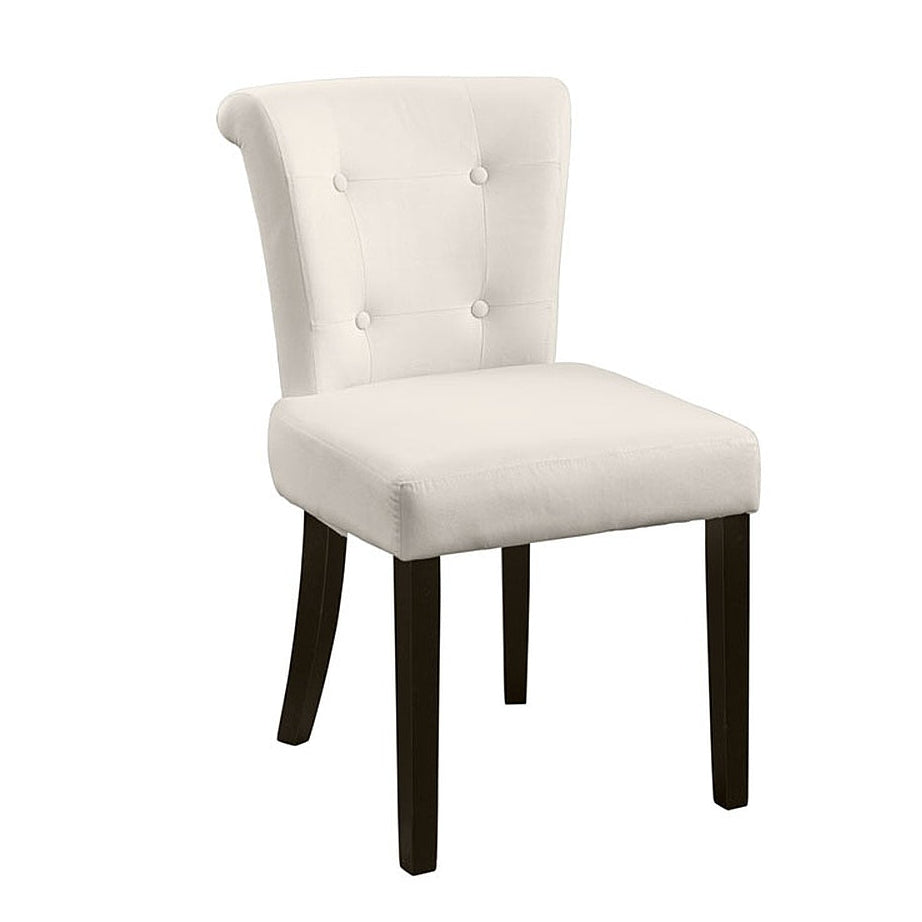 Positano Dining Chair with Back Ring / Black legs- Cream