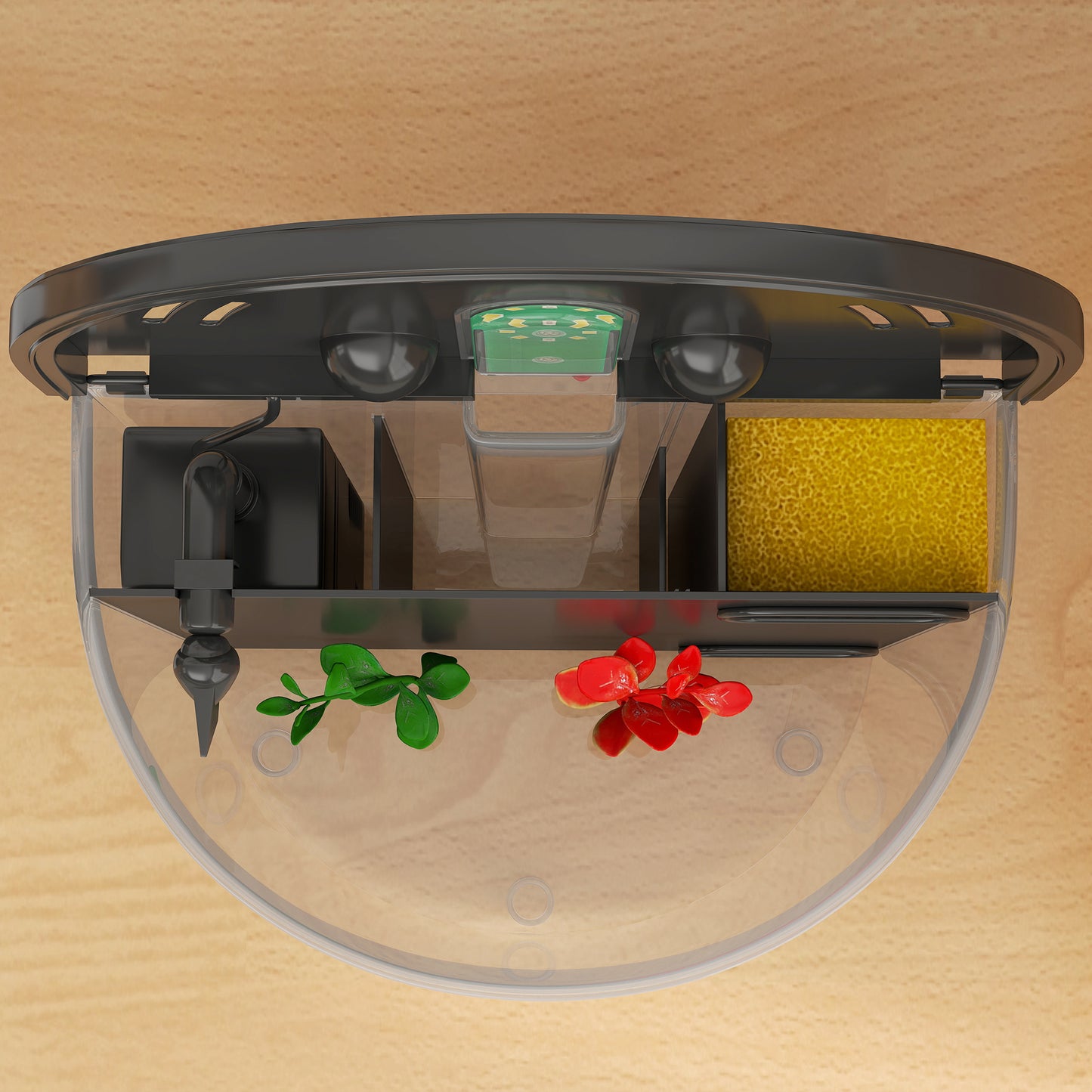 Fish Tank, 3L Nano Aquarium Starter Kit with Filter System, LED Light