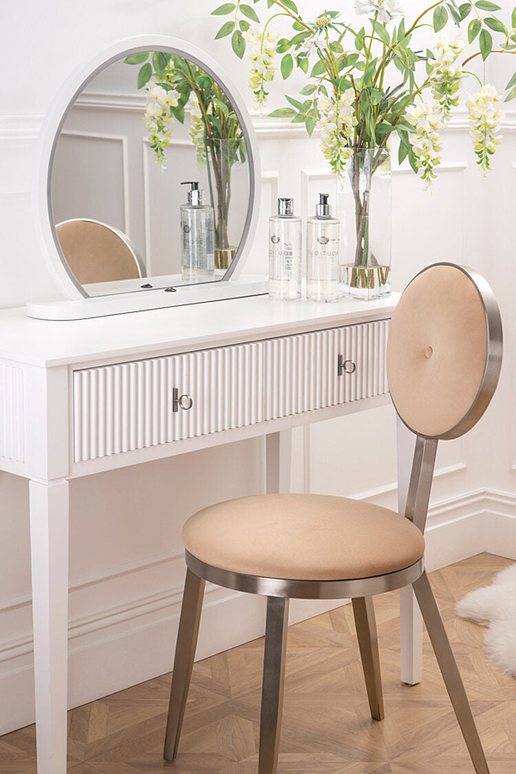 Elara White Dressing Mirror