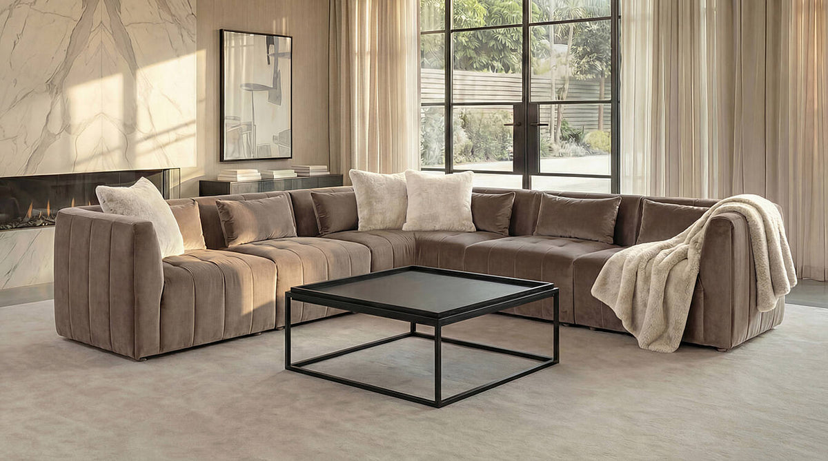 Essen Large Corner Sofa – Taupe