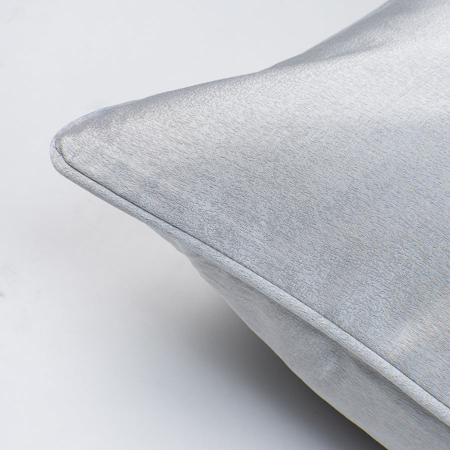 Silver Crepe Square Cushion